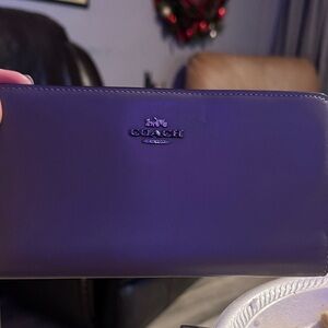 Coach Grey Leather Wallet